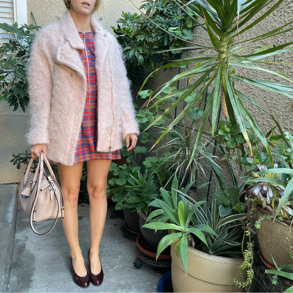 Dusty pink Zara wool/ mohair blend knitted jacket - Picture 5 of 16